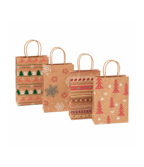 SACOS PRESENTES NATAL 21x15x8CM 24339
