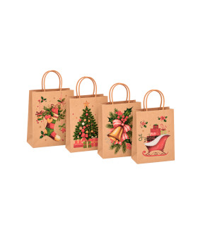 SACOS PRESENTES NATAL 21x15x8CM 24342