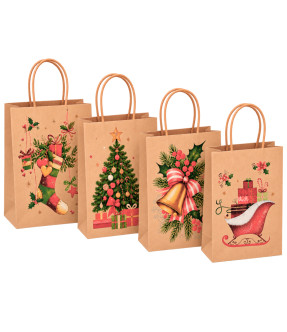 SACOS PRESENTES NATAL 27x21x11CM 24343