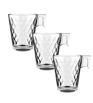 CHÁVENAS CAFÉ DIAMOND 70ML - SET.3