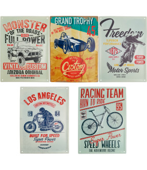 PLACAS METAL SORT.1+2+3+4+5